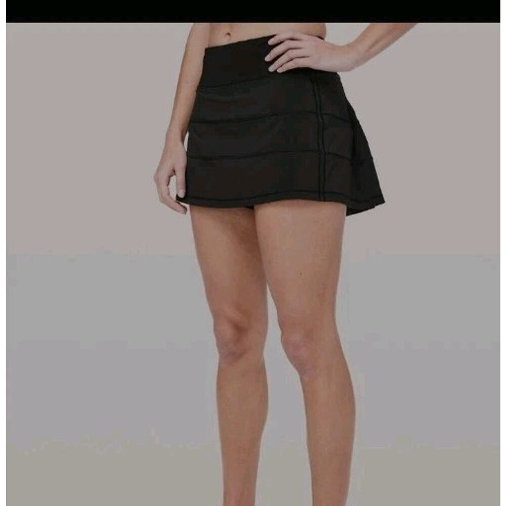 Lululemon Pace Rival Black Tennis Golf Pickleball Skort Skirt Size 8 Activewear - Picture 3 of 10